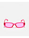 Pink Rectangle Sunglasses - Thumbnail image 2 of 2