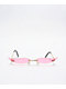 Pink Slim Wing Sunglasses