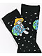 Porous Walker Earthlings Black Crew Socks