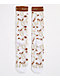 Porous Walker Mushrooms White Crew Socks - Thumbnail image 2 of 3