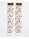 Porous Walker Mushrooms White Crew Socks - Thumbnail image 1 of 3