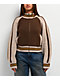 Pretty Garbage Adriana Brown Zip Sweater - Thumbnail image 1 of 5