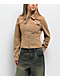 Pretty Garbage Jinny Khaki Corduroy Crop Jacket  - Thumbnail image 5 of 5