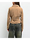 Pretty Garbage Jinny Khaki Corduroy Crop Jacket  - Thumbnail image 2 of 5