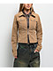Pretty Garbage Jinny Khaki Corduroy Crop Jacket  - Thumbnail image 1 of 5