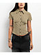 Pretty Garbage Lorane Yellow Plaid Crop Button Up Shirt - Thumbnail image 3 of 4