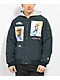 Primitive x My Hero Academia Shoto Todoroki Navy Blue & Grey Hooded Bomber Jacket