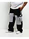 Pro Club Color Block Black & Grey Heavyweight Cargo Sweatpants - Thumbnail image 3 of 11