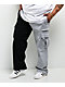 Pro Club Half And Half Black & Grey Heavyweight Cargo Sweatpants - Thumbnail image 3 of 8