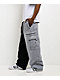 Pro Club Half And Half Black & Grey Heavyweight Cargo Sweatpants - Thumbnail image 7 of 8