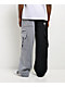 Pro Club Half And Half Black & Grey Heavyweight Cargo Sweatpants - Thumbnail image 2 of 8