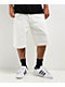 Pro Club Heavyweight Relaxed Snow White Denim Shorts - Thumbnail image 1 of 6