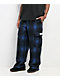 Pro Club Ombre Heavyweight Blue & Black Cargo Sweatpants - Thumbnail image 1 of 7
