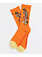 Psockadelic Frog Shroom Orange Crew Socks