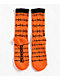 Psockadelic Keep Out Orange Crew Socks - Thumbnail image 2 of 2