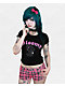 Punx N Kisses x Gloomy Bear Doomed Black Crop T-Shirt - Thumbnail image 1 of 5