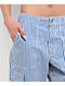 Quiksilver Lizzie Stripe Blue & White Cargo Pants - Thumbnail image 4 of 5