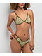 Quiksilver Lowers Tile Green & White Triangle Bikini Top - Thumbnail image 4 of 9