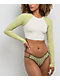 Quiksilver Lowers Tile Green & White Triangle Bikini Top - Thumbnail image 5 of 9