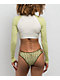 Quiksilver Lowers Tile Green & White Triangle Bikini Top - Thumbnail image 6 of 9