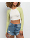 Quiksilver Lowers Tile Green & White Triangle Bikini Top - Thumbnail image 7 of 9