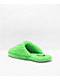 RIPNDIP Alien Face Green Fuzzy Slide Slippers