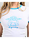 RIPNDIP Blonded White & Blue Crop Ringer T-Shirt - Thumbnail image 3 of 3
