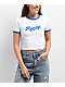 RIPNDIP Los White & Blue Crop Ringer T-Shirt - Thumbnail image 1 of 3