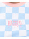 Ragged Priest Blue & White Checkerboard Ringer Crop T-Shirt - Thumbnail image 3 of 3