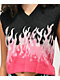 Ragged Priest Burnout Flame Black & Pink Crop Sweater Vest - Thumbnail image 3 of 3