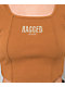 Ragged Priest Corset Hem Brown Crop Top - Thumbnail image 3 of 3