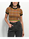 Ragged Priest Crystal Brown Knit Crop Top - Thumbnail image 1 of 3