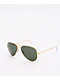Ray-Ban Aviator Gold & Grey Green Sunglasses - Thumbnail image 1 of 2