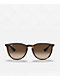 Ray-Ban Erika Classic Matte Havana & Brown Sunglasses - Thumbnail image 2 of 3