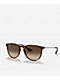 Ray-Ban Erika Classic Matte Havana & Brown Sunglasses - Thumbnail image 1 of 3