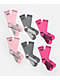 Realtree 6 Pack Pink & Grey Crew Socks - Thumbnail image 1 of 2