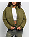 Rebel Veil Cable Knit Green Puffer Jacket - Thumbnail image 5 of 6