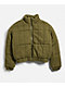 Rebel Veil Cable Knit Green Puffer Jacket - Thumbnail image 6 of 6