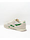 Reebok Classic Nylon & Canvas White & Green Shoes
