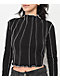 Reebok Classics Exposed Seam Black & White Crop Long Sleeve Shirt - Thumbnail image 3 of 4