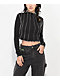 Reebok Classics Exposed Seam Black & White Crop Long Sleeve Shirt - Thumbnail image 1 of 4