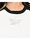 Reebok Classics Sparkle Black & White Raglan Crop T-Shirt - Thumbnail image 3 of 3
