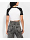 Reebok Classics Sparkle Black & White Raglan Crop T-Shirt - Thumbnail image 2 of 3