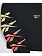 Reebok Festival Black Long Sleeve Crop T-Shirt