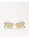 Reflective White Cat Eye Sunglasses - Thumbnail image 2 of 2