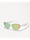 Reflective White Cat Eye Sunglasses - Thumbnail image 1 of 2