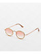 Resort Gold & Pink Round Studded Sunglasses 