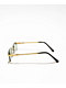 Rimless Braid Green & Gold Rectangle Sunglasses - Thumbnail image 3 of 3