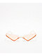 Rimless Micro Cat Eye Orange Sunglasses