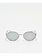 River Oval Silver & Black Sunglasses - Thumbnail image 2 of 2